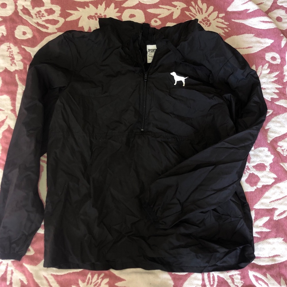 Black PINK windbreaker with hoodie